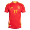 Conjunto (Camiseta+Pantalón Corto) España Williams JR 17 Primera Equipación Euro 2024 - Niño